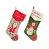 Christmas Stockings Embroidery Gift Socks Santa Claus Snowman Candy Bag Window Decoration Pendant 1223312