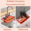 Tovagliette Rubinetto in silicone Tappetino per lavello Supporto per drenaggio per cucina Bagno Controsoffitto Organizer Ripiano Distributore di sapone Splash Vassoio ad asciugatura rapida