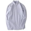 Men's Casual Shirts Spring Men Cotton Striped Shirt Plus Size Long Sleeve Button Up Top Slim Office Business Wear Oversize Xxl 3xl 4xl