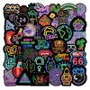 100PCS Neon Style Stickers Neon Light Waterproof Vinyl Decals Laptop Sticker for Water Bottle Phone Computer Luggage Guitar Bathroom Graffiti Patches E-206