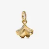 Ginkgo Flying Dangle Charms Fit Oryginalna europejska bransoletka urok 925 Srebrna moda mody Akcesoria biżuterii