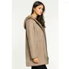 Trench con cappuccio in pelle da donna 2022 da donna casual in shearling giacca di pelliccia lunga in pelle di pecora turca