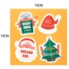Hediye sargısı 40pcs Santa Noel Ağacı Çıkartmaları Etiketler Etiketler 4 Tasarımlar Xmas Tatil İş Paketleri İçin Sevimli Kartlar Kartlar Zarflar