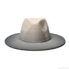 Bérets mode Jazz chapeau large bord Gentleman Cowboy dégradé couleur haut Costume pour noël Halloween JY21 22 livraison directe