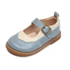Flat Shoes Girls School Children ￤kta l￤der f￶r studentprinsessor sko barn kl￤r br￶llop prestanda chaussure fille casual 2022