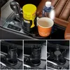 Drink Holder 1pc Slip-Proof Cup Rotating Water Bottle Multifunktionell Dual Houder Auto Car Accessory