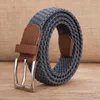 Belts Elastic Force Unisex Belt Solid Color Canvas Pin Buckle Men Casual Elasticity Student And Women Wild