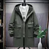 Herrgravrockar 2022 stora m￤n huva l￥nga svarta vindbrytare v￥rens h￶st trenchcoat vintage 1900 -tal l￤tta stor storlek 8xl 6xl