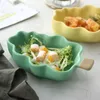 Dinnerware Sets Ceramic Household Cute Creative Tree Bowl Korean Fruit Salad Snack Dessert Breakfast