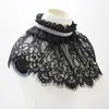 Ruffles plissados ​​de laço Stand Stand Fake Collar for Women Crochet Lace Colar Floral Garufra colares falsos femininos destacáveis