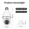 Mini PTZ Camera Wifi Camera A6 Bulb System IP Cameras Talk Smart Home Security Surveillance CCTV 1080P 360° Rotate LED Night Vision Baby Monitor Camcorder Video Webcam