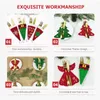 Flatware sets 12 kerst bestek houders zilverwerk xmas thema vork