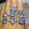 Trouwringen verschillende snijdende diamanten ring zilveren kleur cz verlovingsband voor dames mannen statement feest sieraden