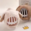 Baby oorkap winter pluche dikke cartoon oor warm gebreide hoed kerstcadeau gc1715