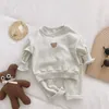 Kleidungssets Outfits Kleinkind Jungen Kleidung Kinder Baby Jungen Mädchen Frühling Herbst Säugling Bärendruck Pullover Sweatshirts Tops Hosen