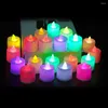 Lampade da tavolo 1PCS LED a lume di candela 7 colori RGB senza fiamma Tealight romantiche candele per feste di matrimonio luci per la decorazione domestica