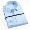 Chemises décontractées pour hommes DYBZACQ qualité hommes robe formelle à manches longues blanc pur coton affaires Slim Fit grande taille bureau Non