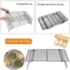 Ferramentas de Bakeware 3pcs/Conjunto antiaderente de bolo de metal para refrigeração biscoitos de rede de rack de biscoitos pão muffins secando suporte de cozinha assar