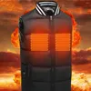 Men's Vests Unisex Heating Waistcoat Intelligent Quick Heat Heated Vest Cotton Padded Stand Collar 3 Temperature Modes