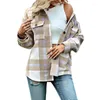 Women's Jackets Women T-shirts Autumn Winter 2022 Top Clothing Y2k Vintage Korean Style Office Ladies Classic Plaid Long Sleeve Streetwear