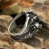 Cluster Ringen Vintage Claw Demon Eye Dragon Ring Voor Mannen Punk Hip Hop Rvs Dragon Claw Skull Ringen mode-sieraden Creative Gift L221011