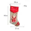 Christmas Stockings Embroidery Gift Socks Santa Claus Snowman Candy Bag Window Decoration Pendant 1223312