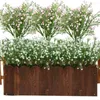 Fleurs décoratives 8 pièces/bouquet gypsophile artificielle en plastique fausse plante Mini bricolage Bouquets floraux mariage maison jardin décor