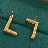 Stud Designer Gold Ear Burgs Fashion Letter F Luxe charm sieraden oorbel voor dames hoepel knuffel s mannen d218264hl