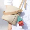 Keychains Stylish Straps Pendant Key Chain Boho Pompom Tassel Cute Bag Charm Solid Color Portable Simple All-match