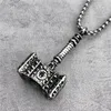 Choker Viking Raytheon Hammer Titanium Steel Pendant Necklace Fashion Jewelry 2022 Senaste stil