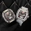 Montres mécaniques de luxe pour hommes, montre-bracelet pour loisirs et affaires, Rm011, entièrement automatique, boîtier en cristal, bande tendance