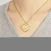 Wisiorek naszyjniki spersonalizowany naszyjnik ze zdjęciem w kształcie serca niestandardowa ramka medalion otwarty urok wisiorek biżuteria prezent dla kobiet L221011