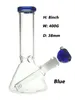 Glass Hookah Mini Bongs Pipes Rig con Beaker 4 colores 14/19mm Downstem y bowl GB022