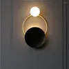Vägglampa designer glas runda sfäriska metalllampor villa vardagsrum sovrum säng gång modell badrum