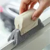 Brosse en tissu de nettoyage de rainure de fenêtre, nettoyeur de fentes de fenêtre, outil d'écart de coin de maison propre 1223341