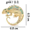 Broches Vintage Lizard Broche Pins for Women Big Animal Jewelry Gift 2022 Multicolor Opal Acessório