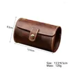 Watch Boxes Custom Logo Vintage Crazy Horse Leather Box Two Pack Outdoor Travel Convenient Couple Storage Case