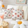 Oreiller de Style nordique, taie d'oreiller touffetée géométrique, pour salon, canapé, chambre à coucher, chevet, lombaire, produits textiles