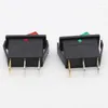 スイッチ6PCS/ロットグリーンLEDライトSPST 3PIN ON/OFF G124ボートロッカー15A/250V 20A/125VカーダッシュボードトラックRV ATV HOME