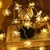 Str￤ngar LED Garland Holiday Snowflakes String Fairy Lights Hanging Ornaments Christmas Tree Decorations for Home Party Noel Navidad 2022