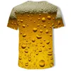 Мужские рубашки T Gaoke Beer 3D-принте