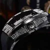 럭셔리 시계 레플리카 Richadmills 자동 크로노 그래프 손목 시계 손목 시계 패션 다이아몬드 상감 쿼츠 시계 스카이 스타 여성 디자이너 방수 손목