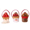 Décorations de noël dessin animé joyeux pomme Biscuits bonbons sacs de rangement cadeau de noël support de la boîte bonne année fête décor maison El approvisionnement