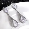 Stud Earrings 2022 Arrival Luxury Pear Long Bohemian Water Drop For Women Anniversary Gift Jewelry Wholesale E7574