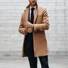 Trenchs de tranchées pour hommes manteau simple boutonnage col rabattu boutons décoration léger style britannique formel hommes thermiques pour l'automne 2022