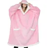 Bedsure Manta usable con capucha Sherpa Fleece Manta con capucha para adultos como regalo Mantas cálidas y cómodas Sudadera con bolsillo gigante tanto en interiores como en exteriores