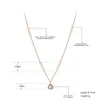 Choker Bobotuu Rose Gold Triangle CZ Crystal wisianty Naszyjniki dla kobiet Bohemia stal nierdzewna dławiki naszyjniki BN20289