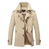 Hommes Trench manteaux 2023 printemps automne manteau hommes Smart décontracté coupe-vent vestes hommes mode pardessus mince longue veste M-5XL