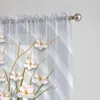 Curtain Delicate Vases Curtains For Living Room Transparent Tulle Sheer Window The Bedroom Accessories Decor