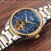 Wristwatches Multi-function Hombre Relogio Switzerland Carnival Diamond Men Watches Skeleton Tourbillion Watch C8731-2